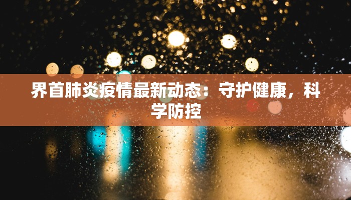 界首肺炎疫情最新动态：守护健康，科学防控